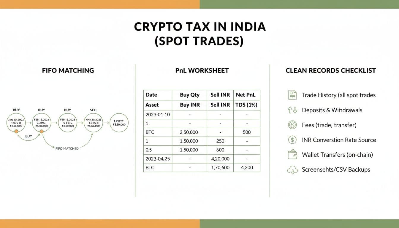 Crypto tax in India for spot trades, a practical guide to PnL, FIFO, and  clean records – XXKK